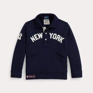 NWT Polo Ralph Lauren navy New York Yankees pullorver Sweatshirt boys size 4